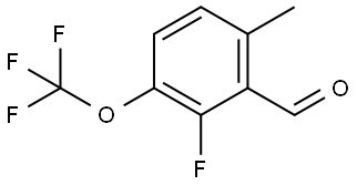 2-fluoro-6-methyl-3-(trifluoromethoxy)benzaldehyde 结构式