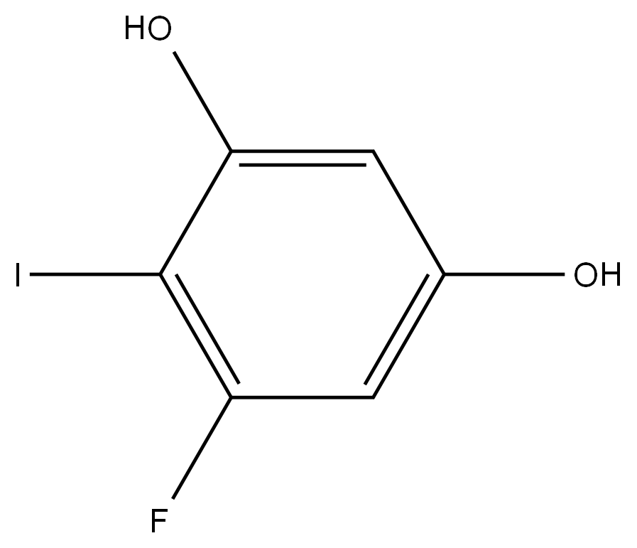 5-Fluoro-4-iodo-1,3-benzenediol 结构式