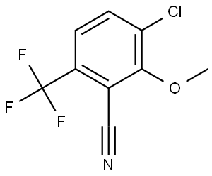 3-Chloro-2-methoxy-6-(trifluoromethyl)benzonitrile 结构式