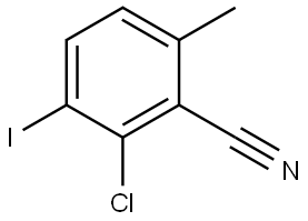 2-Chloro-3-iodo-6-methylbenzonitrile 结构式