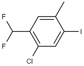 1-Chloro-2-(difluoromethyl)-5-iodo-4-methylbenzene 结构式