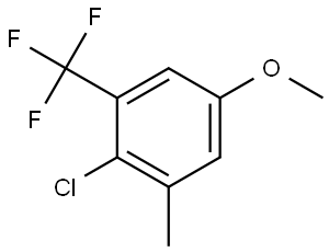 2-Chloro-5-methoxy-1-methyl-3-(trifluoromethyl)benzene 结构式