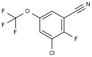 3-Chloro-2-fluoro-5-(trifluoromethoxy)benzonitrile 结构式