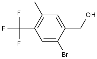 2-Bromo-5-methyl-4-(trifluoromethyl)benzenemethanol 结构式