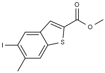 methyl 5-iodo-6-methylbenzo[b]thiophene-2-carboxylate 结构式