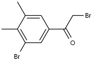 2-Bromo-1-(3-bromo-4,5-dimethylphenyl)ethanone 结构式