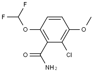 2-Chloro-6-(difluoromethoxy)-3-methoxybenzamide 结构式