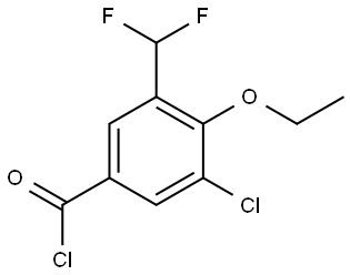 3-Chloro-5-(difluoromethyl)-4-ethoxybenzoyl chloride 结构式