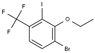 1-Bromo-2-ethoxy-3-iodo-4-(trifluoromethyl)benzene 结构式