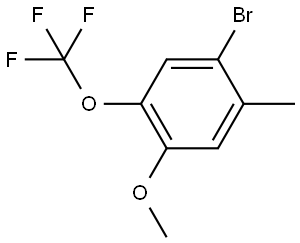 1-Bromo-4-methoxy-2-methyl-5-(trifluoromethoxy)benzene 结构式