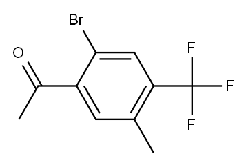 1-[2-Bromo-5-methyl-4-(trifluoromethyl)phenyl]ethanone 结构式