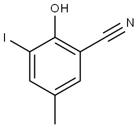 2-Hydroxy-3-iodo-5-methylbenzonitrile 结构式