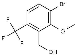 3-Bromo-2-methoxy-6-(trifluoromethyl)benzenemethanol 结构式