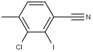 3-Chloro-2-iodo-4-methylbenzonitrile 结构式