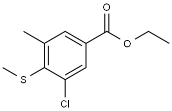 Ethyl 3-chloro-5-methyl-4-(methylthio)benzoate 结构式