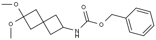 benzyl (6,6-dimethoxyspiro[3.3]heptan-2-yl)carbamate 结构式