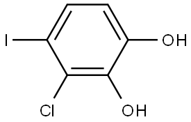 3-Chloro-4-iodo-1,2-benzenediol 结构式