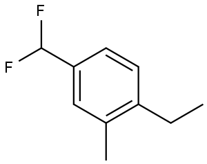 4-(Difluoromethyl)-1-ethyl-2-methylbenzene 结构式