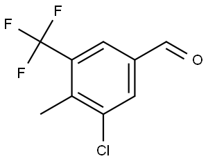 3-Chloro-4-methyl-5-(trifluoromethyl)benzaldehyde 结构式