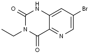 7-bromo-3-ethylpyrido[3,2-d]pyrimidine-2,4(1H,3H)-dione 结构式