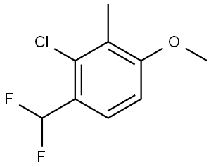 2-Chloro-1-(difluoromethyl)-4-methoxy-3-methylbenzene 结构式