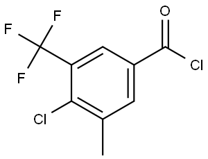 4-Chloro-3-methyl-5-(trifluoromethyl)benzoyl chloride 结构式