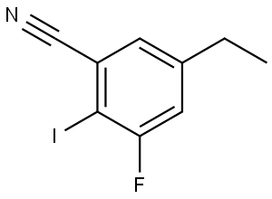 5-Ethyl-3-fluoro-2-iodobenzonitrile 结构式