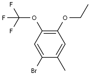 1-Bromo-4-ethoxy-2-methyl-5-(trifluoromethoxy)benzene 结构式