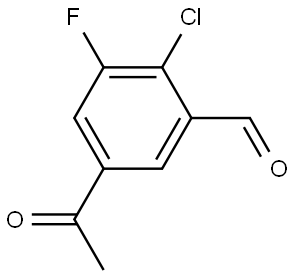 5-Acetyl-2-chloro-3-fluorobenzaldehyde 结构式