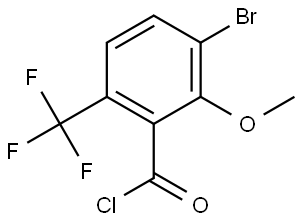 3-Bromo-2-methoxy-6-(trifluoromethyl)benzoyl chloride 结构式