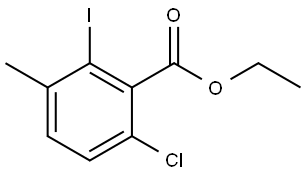 ethyl 6-chloro-2-iodo-3-methylbenzoate 结构式