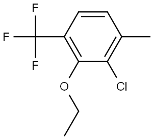 2-Chloro-3-ethoxy-1-methyl-4-(trifluoromethyl)benzene 结构式