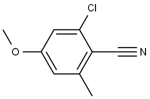 2-Chloro-4-methoxy-6-methylbenzonitrile 结构式