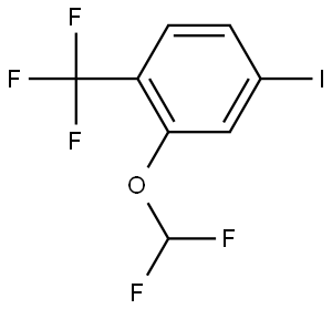2-(difluoromethoxy)-4-iodo-1-(trifluoromethyl)benzene 结构式