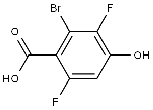 2-Bromo-3,6-difluoro-4-hydroxybenzoic acid 结构式