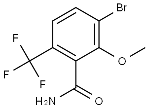 3-Bromo-2-methoxy-6-(trifluoromethyl)benzamide 结构式