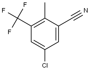 5-Chloro-2-methyl-3-(trifluoromethyl)benzonitrile 结构式