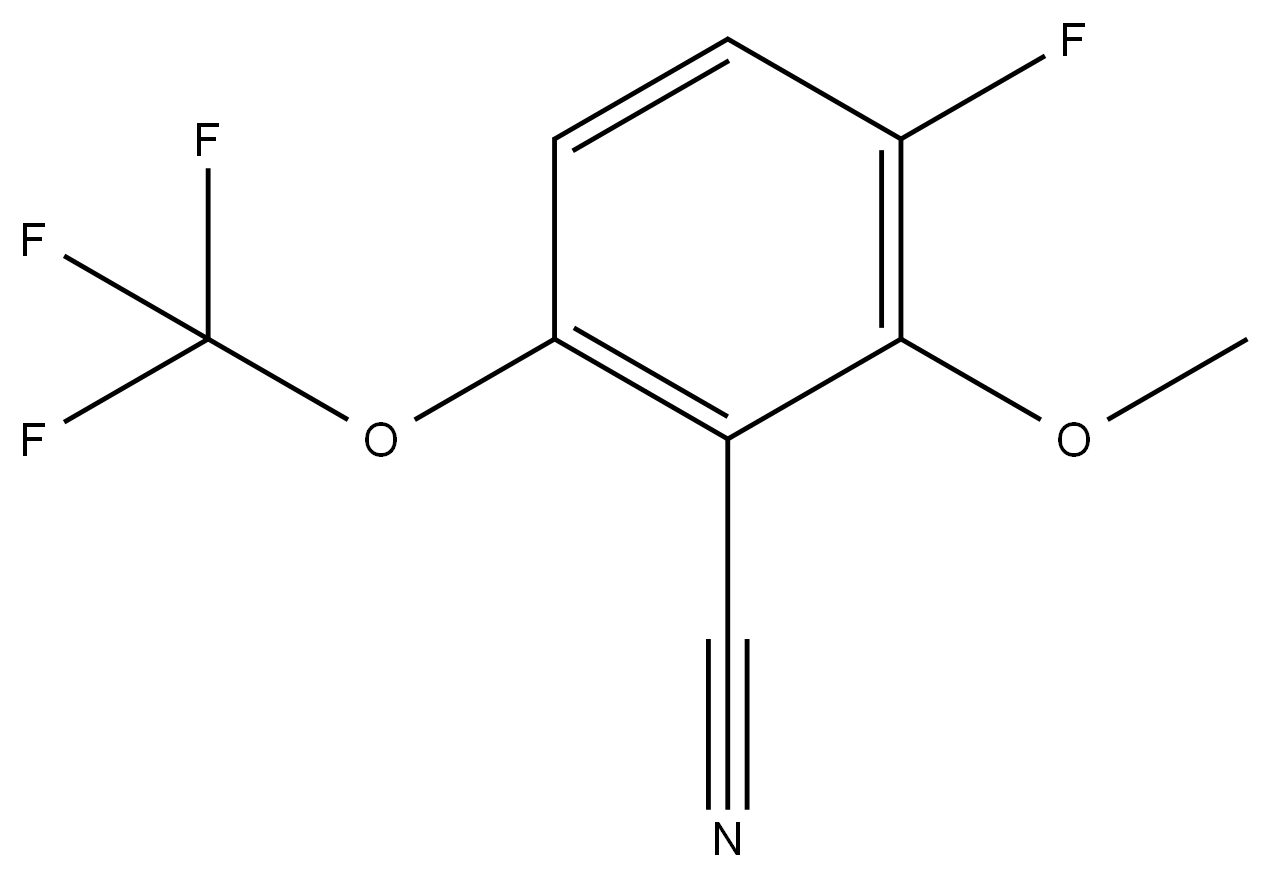 3-Fluoro-2-methoxy-6-(trifluoromethoxy)benzonitrile 结构式