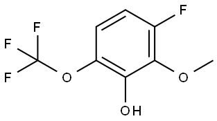 3-Fluoro-2-methoxy-6-(trifluoromethoxy)phenol 结构式