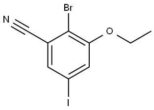 2-Bromo-3-ethoxy-5-iodobenzonitrile 结构式