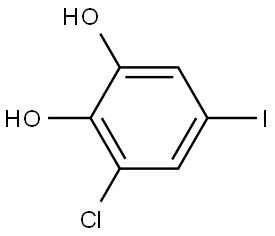 3-Chloro-5-iodo-1,2-benzenediol 结构式