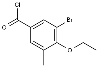 3-Bromo-4-ethoxy-5-methylbenzoyl chloride 结构式