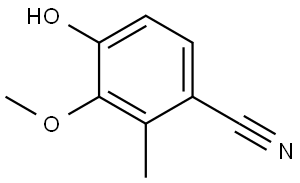 4-Hydroxy-3-methoxy-2-methylbenzonitrile 结构式