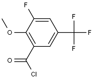 3-Fluoro-2-methoxy-5-(trifluoromethyl)benzoyl chloride 结构式