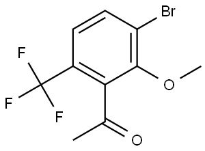 1-[3-Bromo-2-methoxy-6-(trifluoromethyl)phenyl]ethanone 结构式
