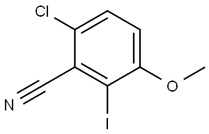 6-Chloro-2-iodo-3-methoxybenzonitrile 结构式