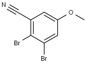 2,3-Dibromo-5-methoxybenzonitrile 结构式