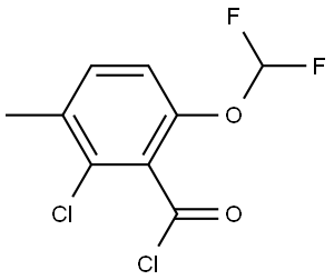 2-Chloro-6-(difluoromethoxy)-3-methylbenzoyl chloride 结构式