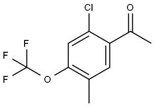 1-[2-Chloro-5-methyl-4-(trifluoromethoxy)phenyl]ethanone 结构式