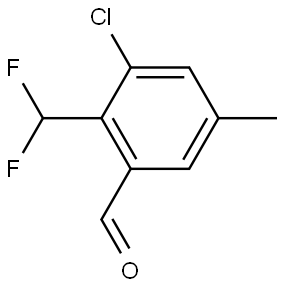3-Chloro-2-(difluoromethyl)-5-methylbenzaldehyde 结构式